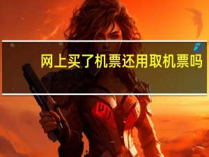 网上买了机票还用取机票吗
