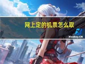 网上定的机票怎么取