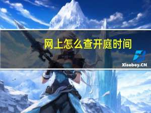 网上怎么查开庭时间
