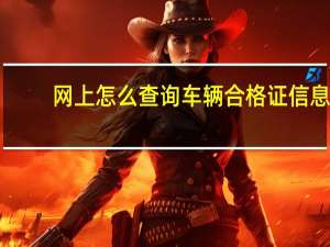 网上怎么查询车辆合格证信息