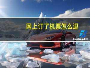 网上订了机票怎么退