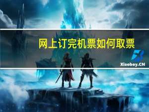 网上订完机票如何取票