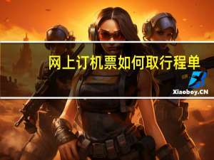 网上订机票如何取行程单