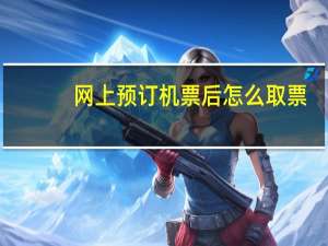 网上预订机票后怎么取票