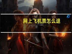 网上飞机票怎么退