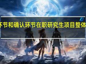 网报环节和确认环节在职研究生项目整体流程复杂吗