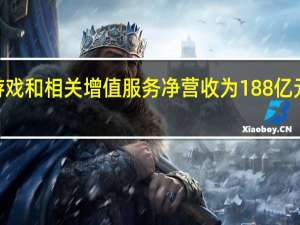 网易游戏和相关增值服务净营收为188亿元 同比下滑6.3%