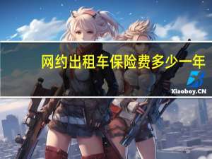 网约出租车保险费多少一年