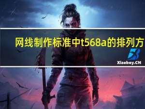 网线制作标准中t568a的排列方式（网线制作标准）