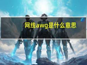 网线awg是什么意思（AWG是什么意思）