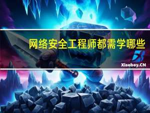 网络安全工程师都需学哪些