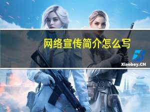 网络宣传简介怎么写（网络宣传简介）