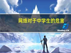 网络对于中学生的危害