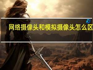 网络摄像头和模拟摄像头怎么区分