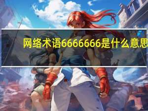 网络术语6666666是什么意思？