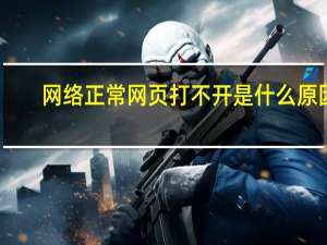 网络正常网页打不开是什么原因（网页打不开是什么原因）