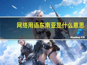 网络用语东南亚是什么意思