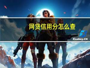 网贷信用分怎么查（网贷信用分怎么查询）