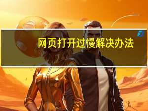 网页打开过慢解决办法（网页打开慢的原因）