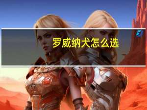 罗威纳犬怎么选