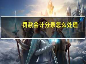 罚款会计分录怎么处理（罚款会计分录）