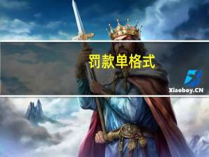 罚款单格式