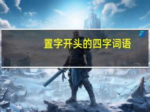 置字开头的四字词语