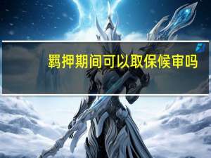 羁押期间可以取保候审吗
