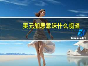 美元加息意味什么视频（美元加息意味什么）