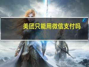美团只能用微信支付吗