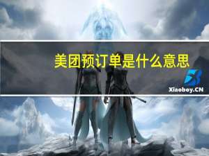 美团预订单是什么意思