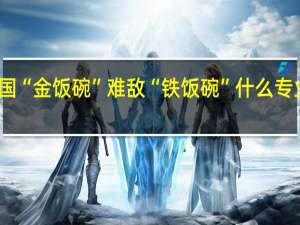 美国“金饭碗”难敌“铁饭碗” 什么专业最吃香