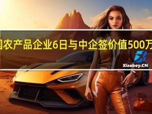 美国农产品企业6日与中企签价值500万美元订单