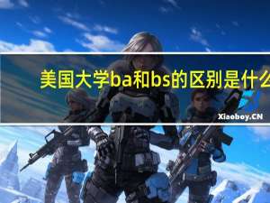 美国大学ba和bs的区别是什么