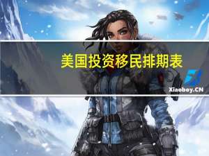 美国投资移民排期表