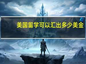 美国留学可以汇出多少美金