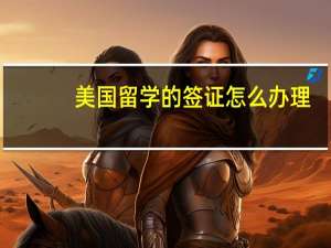 美国留学的签证怎么办理