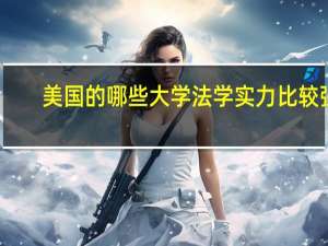 美国的哪些大学法学实力比较强