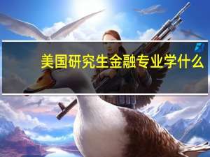 美国研究生金融专业学什么
