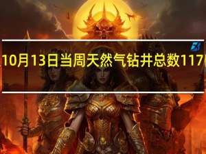 美国至10月13日当周天然气钻井总数 117口前值118口