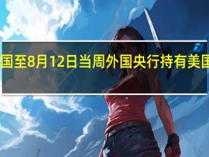 美国至8月12日当周外国央行持有美国国债 30.83亿美元前值-104.66亿美元