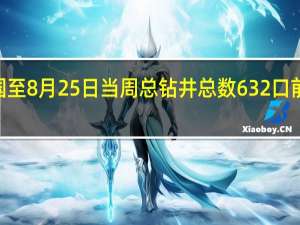 美国至8月25日当周总钻井总数 632口前值642口