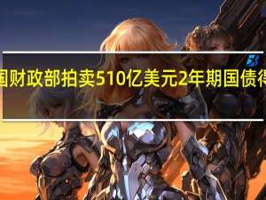 美国财政部拍卖510亿美元2年期国债得标利率5.055%投标倍数2.64（预发行交易利率为5.055%上月投标倍数为2.73）