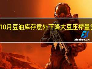 美国10月豆油库存意外下降大豆压榨量创历史新高