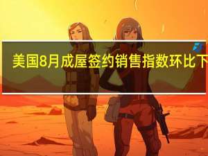 美国8月成屋签约销售指数环比下降7.1%预期下降0.8%