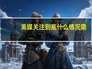 美媒关注 到底什么情况嘞