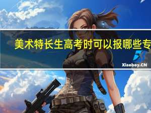 美术特长生高考时可以报哪些专业