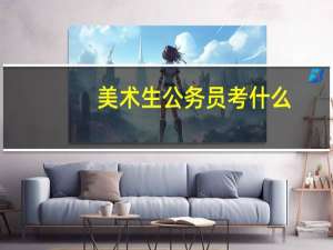 美术生公务员考什么