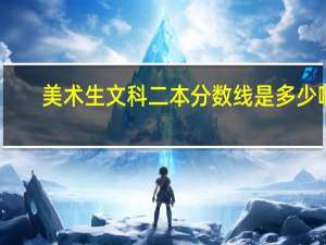 美术生文科二本分数线是多少啊