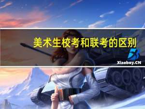 美术生校考和联考的区别